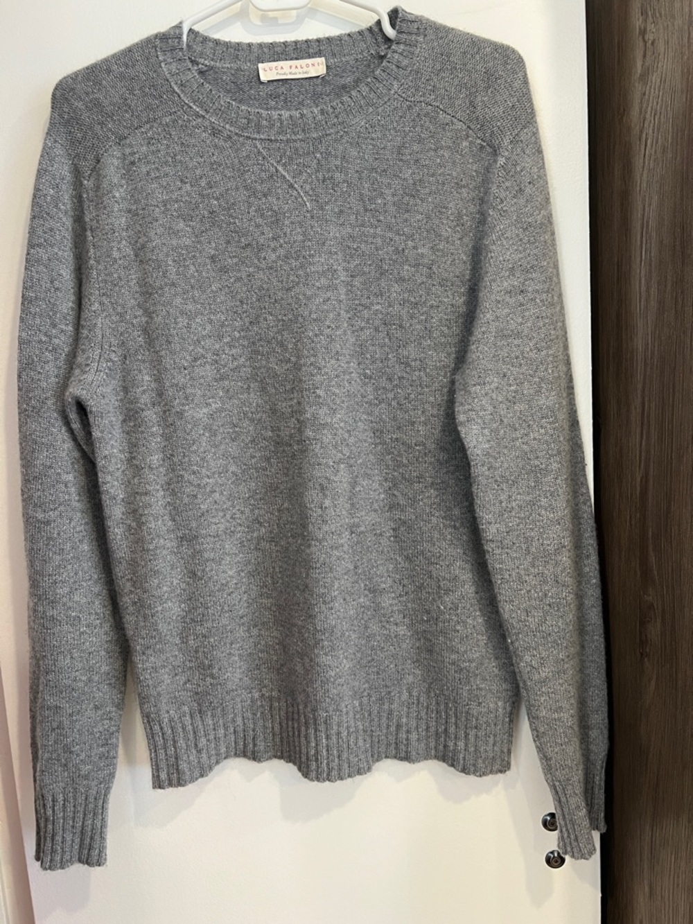 Vince Men's Gray Crewneck Cashmere-Blend Sweater